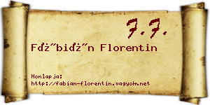 Fábián Florentin névjegykártya